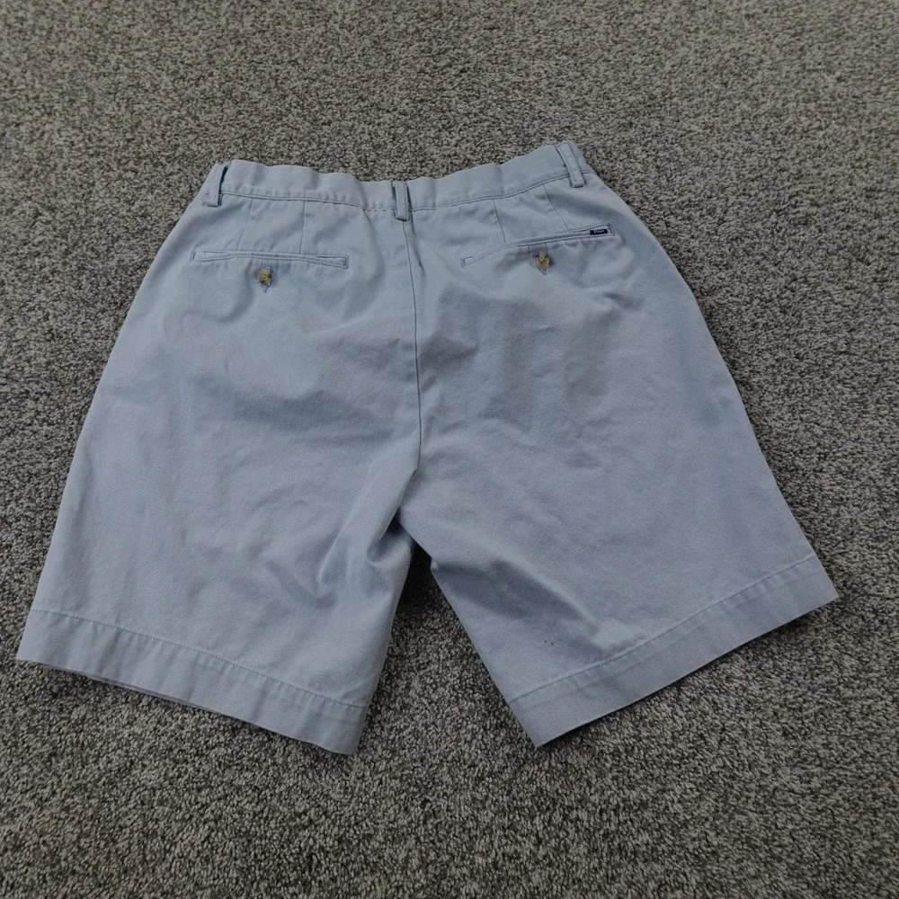 Polo Ralph Lauren Shorts Mens 32 Blue Chino Bermuda Casual Preppy Dad Flat Front